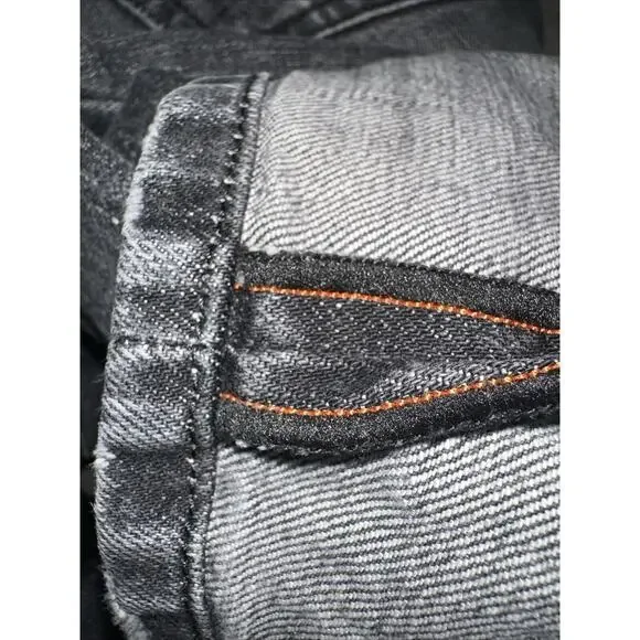 Diesel Jeans Mens 32x32 Black Denim D-Fining Italian Selvedged Button Repairable